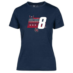 Alexander Ovechkin Washington Capitals Levelwear Women's NHL All-Time Leading Goal Scorer Milestone Stripes Name & Number Maddox T-Shirt - Navy | US 203056592