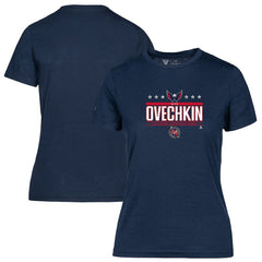 Alexander Ovechkin Washington Capitals Levelwear Women's NHL All-Time Leading Goal Scorer Milestone Stars Name & Number Maddox T-Shirt - Navy | US 203056595