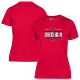 Alexander Ovechkin Washington Capitals Levelwear Women's NHL All-Time Leading Goal Scorer Milestone Stars Name & Number Maddox T-Shirt - Red | US 203056596