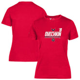 Alexander Ovechkin Washington Capitals Levelwear Women's NHL All-Time Leading Goal Scorer Milestone Name & Number Maddox T-Shirt - Red | US 203056599
