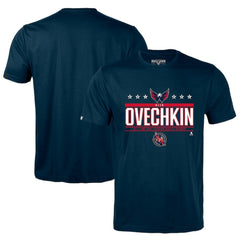 Alexander Ovechkin Washington Capitals Levelwear NHL All-Time Leading Goal Scorer Milestone Stars Name & Number Richmond T-Shirt - Navy | US 203056601