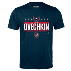 Alexander Ovechkin Washington Capitals Levelwear NHL All-Time Leading Goal Scorer Milestone Stars Name & Number Richmond T-Shirt - Navy | US 203056601