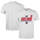 Alexander Ovechkin Washington Capitals Levelwear NHL All-Time Leading Goal Scorer Milestone Name & Number Richmond T-Shirt - White | US 203056605