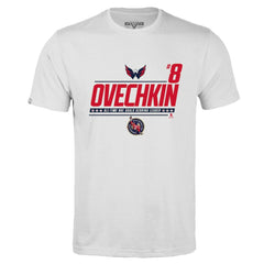 Alexander Ovechkin Washington Capitals Levelwear NHL All-Time Leading Goal Scorer Milestone Name & Number Richmond T-Shirt - White | US 203056605