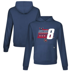 Alexander Ovechkin Washington Capitals Levelwear NHL All-Time Leading Goal Scorer Milestone Stripes Name & Number Relay Pullover Hoodie - Navy | US 203056615