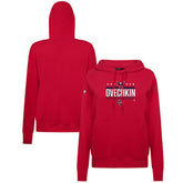 Alexander Ovechkin Washington Capitals Levelwear Women's NHL All-Time Leading Goal Scorer Milestone Stripes Name & Number Adorn Pullover Hoodie - Red | US 203056632