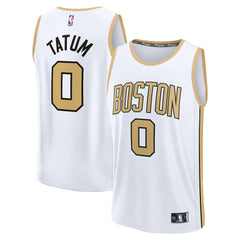 Jayson Tatum Boston Celtics 2025/26 City Edition Fast Break Jersey White - Fanatics