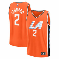 Kawhi Leonard LA Clippers 2025/26 City Edition Fast Break Jersey Orange - Fanatics
