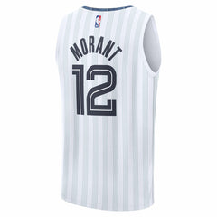 Ja Morant Memphis Grizzlies 2025/26 City Edition Fast Break Jersey White - Fanatics