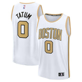 Jayson Tatum Boston Celtics Youth 2025/26 City Edition Fast Break Jersey White - Fanatics