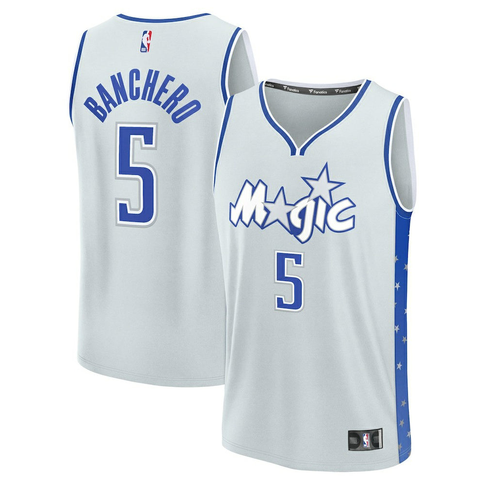 Paolo Banchero Orlando Magic Youth 2025/26 City Edition Fast Break Jersey Silver - Fanatics