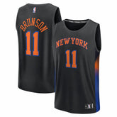 Jalen Brunson New York Knicks Fast Break Jersey Statement Edition Black - Fanatics