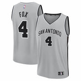 De'Aaron Fox San Antonio Spurs Fast Break Jersey Statement Edition Silver - Fanatics