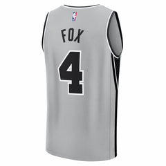 De'Aaron Fox San Antonio Spurs Fast Break Jersey Statement Edition Silver - Fanatics