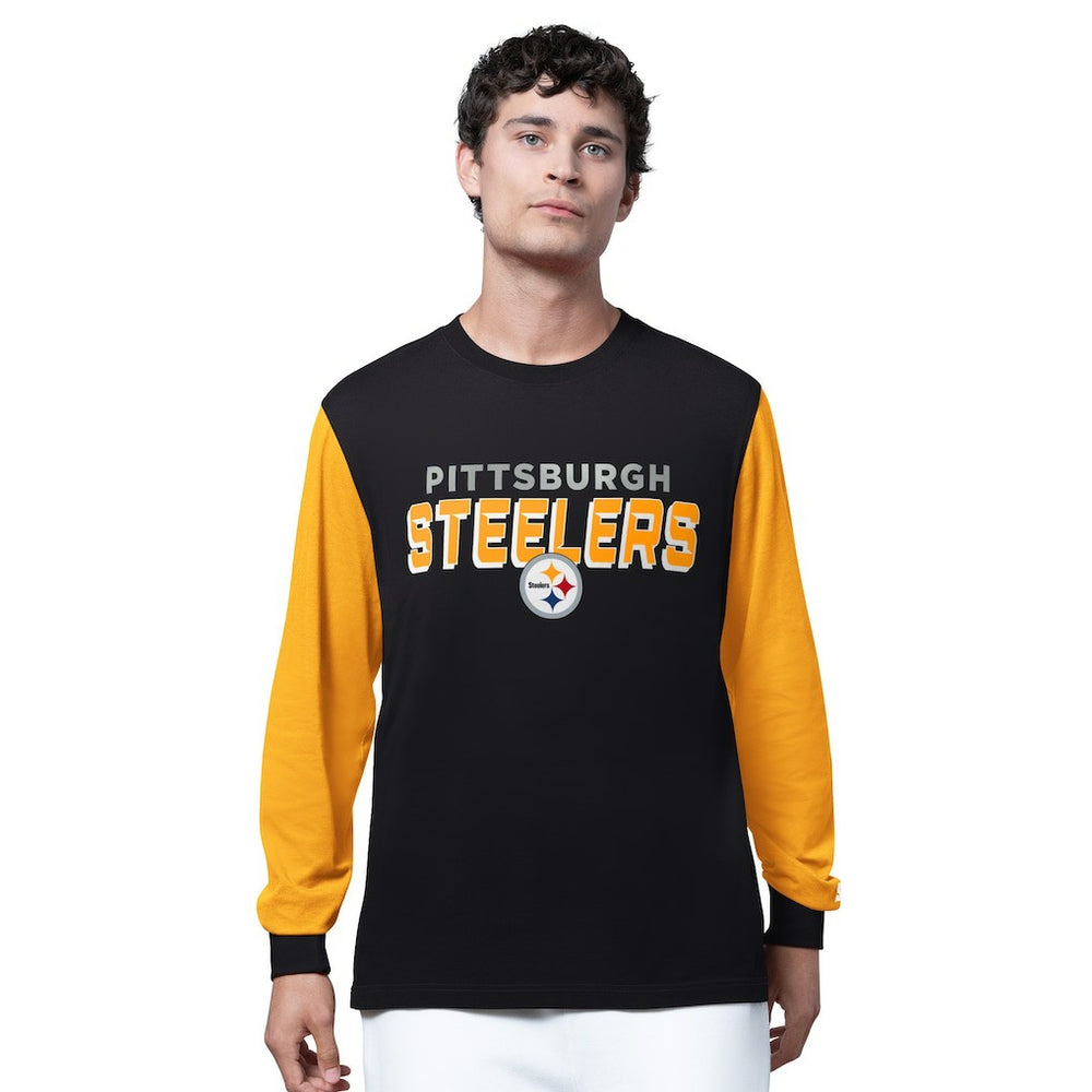 Pittsburgh Steelers Starter Thursday Night Gridiron Long Sleeve T-Shirt- Black - Black T-shirts