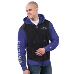 Baltimore Ravens Starter Thursday Night Gridiron Full-Zip Hoodie - Black/Purple Hoodies