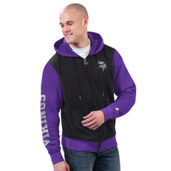 Minnesota Vikings Starter Thursday Night Gridiron Full-Zip Hoodie - Black/Purple Hoodies