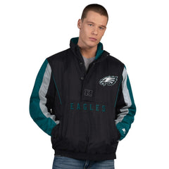 Philadelphia Eagles Starter Thursday Night Gridiron Half-Zip Jacket - Black Jackets
