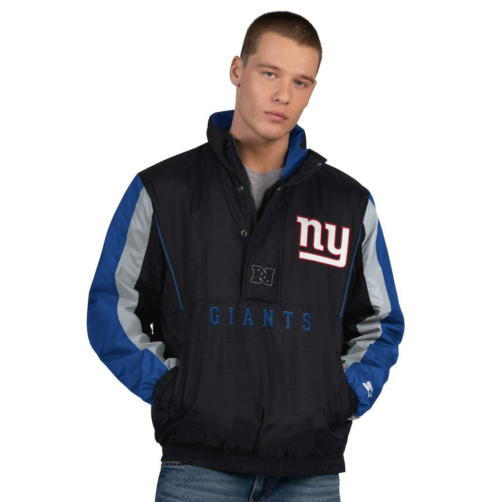 New York Giants Starter Thursday Night Gridiron Half-Zip Jacket - Black Jackets