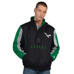 Philadelphia Eagles Starter Thursday Night Gridiron Vintage Logo Half-Zip Jacket - Black Jackets