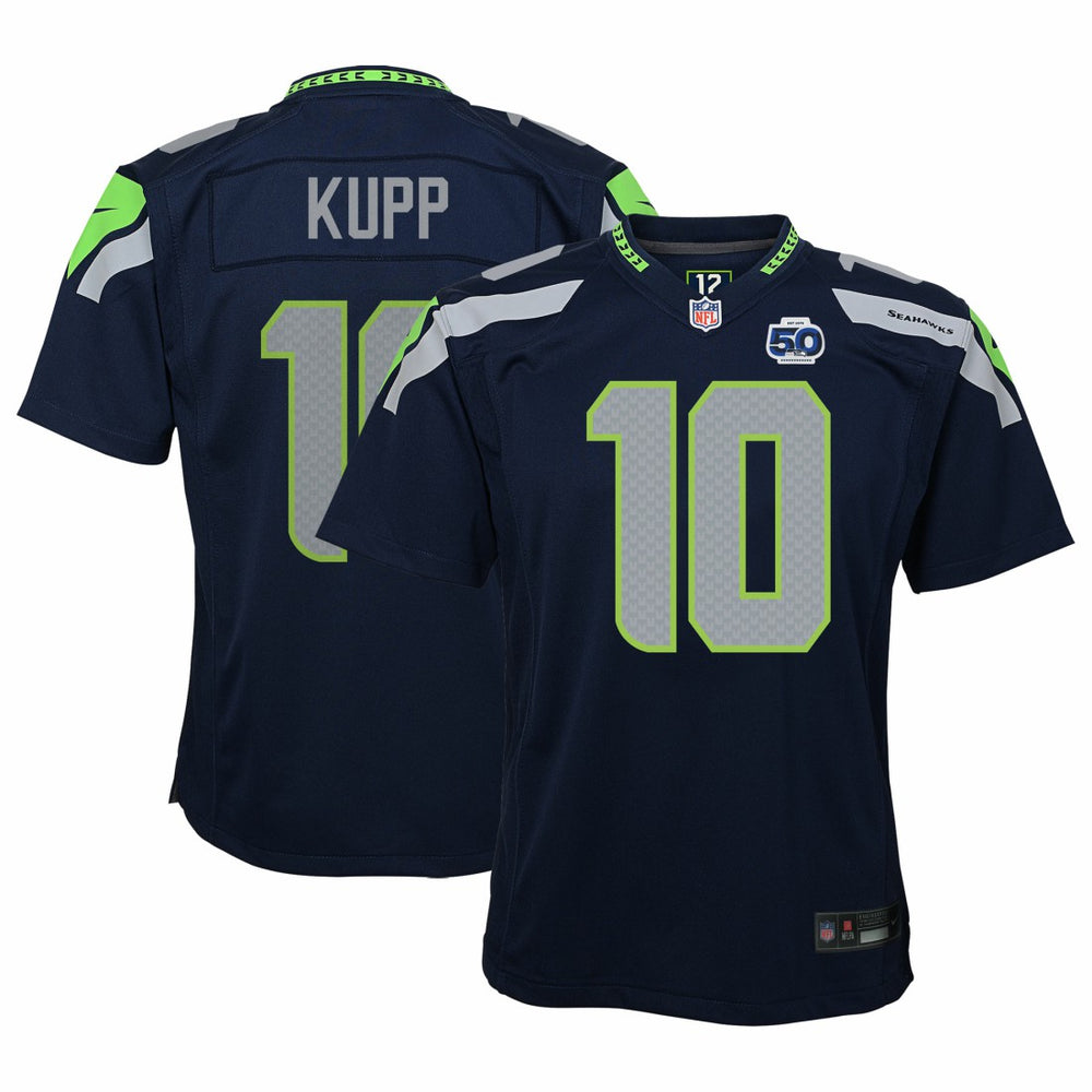 Cooper Kupp Seattle Seahawks Youth 50th Season Game Jersey - College Navy Jerseys