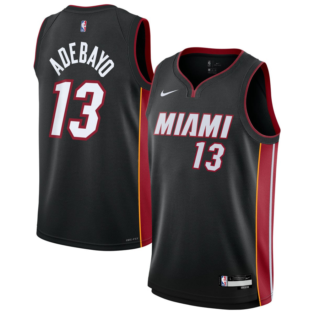 Bam Adebayo Miami Heat Youth Swingman Jersey Icon Edition Black - Nike