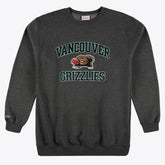 Memphis Grizzlies Hardwood Classics Big & Tall Crewneck Sweatshirt Heather Charcoal - Mitchell & Ness
