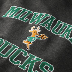 Milwaukee Bucks Hardwood Classics Big & Tall Crewneck Sweatshirt Heather Charcoal - Mitchell & Ness