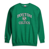 Boston Celtics Hardwood Classics Big & Tall Crewneck Sweatshirt Heather Kelly Green - Mitchell & Ness