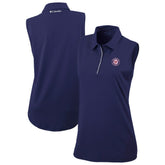 Washington Nationals Columbia Women's Tend The Ball Sleeveless Polo - Navy