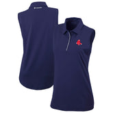 Boston Red Sox Columbia Women's Tend The Ball Sleeveless Polo - Navy