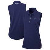 Tampa Bay Rays Columbia Women's Tend The Ball Sleeveless Polo - Navy