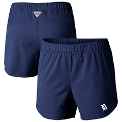 Detroit Tigers Columbia Women's Tamiami Pull-On Shorts - Navy Shorts