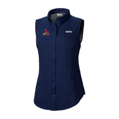 St. Louis Cardinals Columbia Women's Tamiami Sleeveless Shirt - Navy