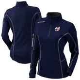 Washington Nationals Columbia Shotgun Quarter-Zip Top - Navy Tops