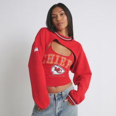 Kansas City Chiefs Off Season Women's Fleece Shrug Cami - Red
