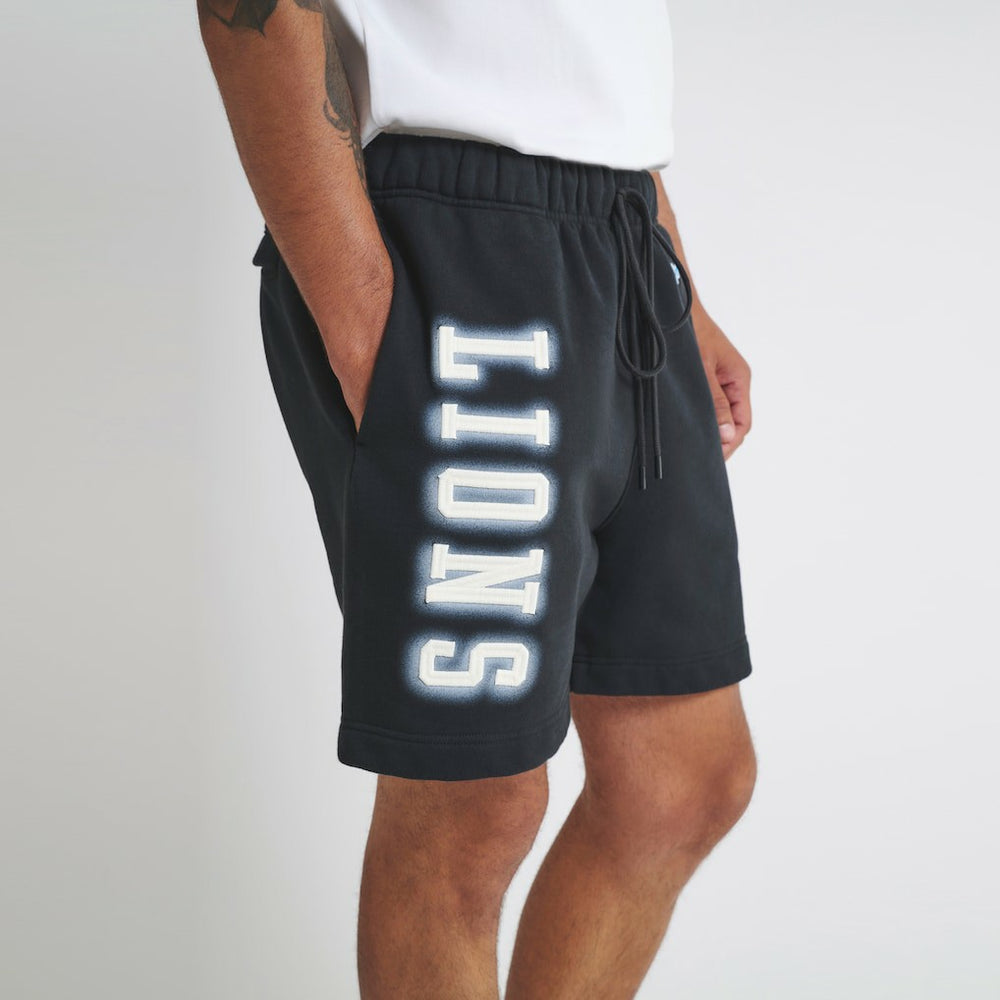 Detroit Lions Off Season Unisex Fleece Shorts - Black Shorts