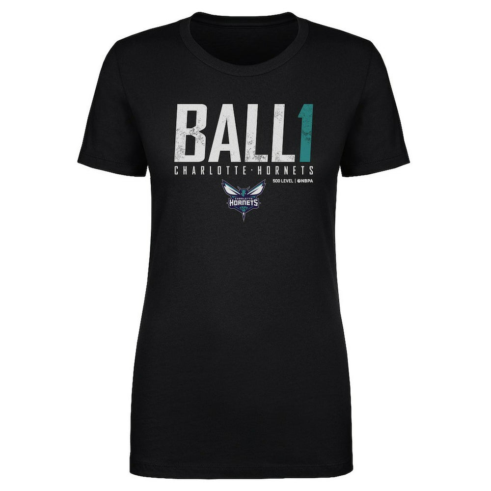 LaMelo Ball Charlotte Hornets 500 Level Women's Elite T-Shirt Black