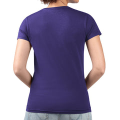Colorado Rockies G-III 4Her by Carl Banks Women's Super-Slim Fit Lightweight Double Heart V-Neck T-Shirt - Purple T-shirts