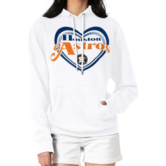 Houston Astros G-III 4Her by Carl Banks Women's Double Heart Fleece Pullover Hoodie - White Hoodies