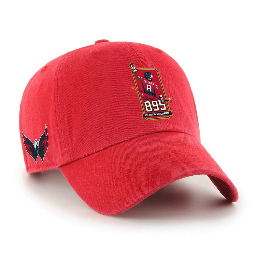 Alexander Ovechkin Washington Capitals '47 895 Most Goals of All Time Clean Up Adjustable Hat - Red | US 203072110