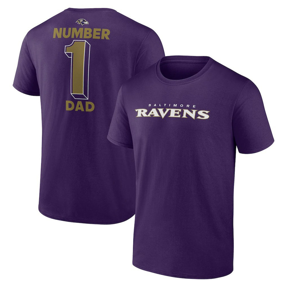 Baltimore Ravens #1 Dad Jersey T-Shirt - Purple T-shirts