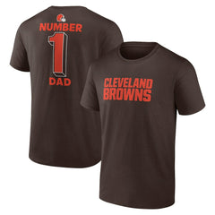 Cleveland Browns #1 Dad Jersey T-Shirt - Brown T-shirts