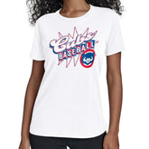 Chicago Cubs Starter Women's Drive-In T-Shirt - White T-shirts