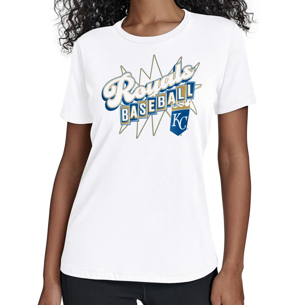 Kansas City Royals Starter Women's Drive-In T-Shirt - White T-shirts