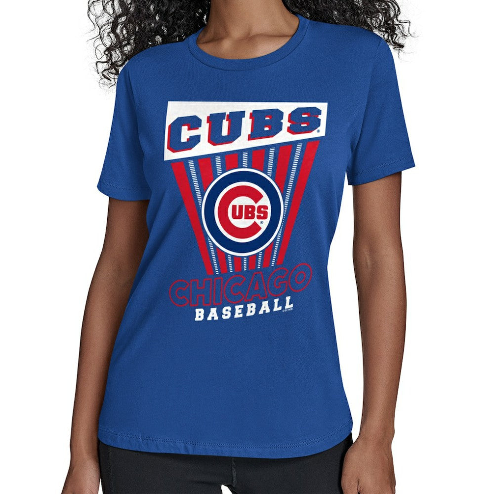 Chicago Cubs Starter Women's Poster Print T-Shirt - Royal T-shirts