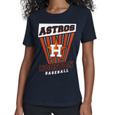 Houston Astros Starter Women's Poster Print T-Shirt - Navy T-shirts