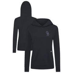 Colorado Rockies Levelwear Women's Cooperstown Collection Relay Core Logo Pullover Hoodie - Black Hoodies