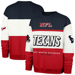 Houston Texans '47 Breeze Maximalist Sweatshirt - Navy/Red Sweatshirts