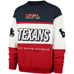 Houston Texans '47 Breeze Maximalist Sweatshirt - Navy/Red Sweatshirts